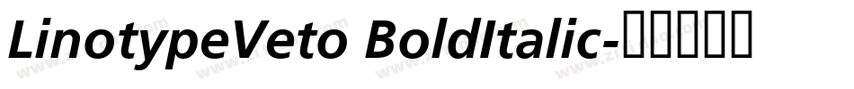 LinotypeVeto BoldItalic字体转换